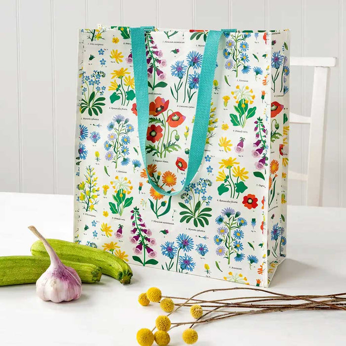 Shopper Einkaufstasche Wild Flowers Recycelt faltbar Strandtasche Tragetasche