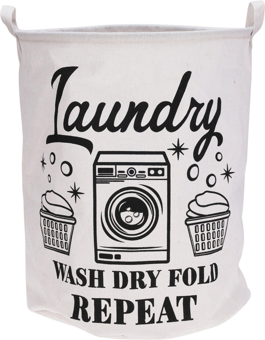 Wäschesack Wäschekorb Canvas Laundry Wash 50cm Faltbar Wäschesammler Wäschetruhe