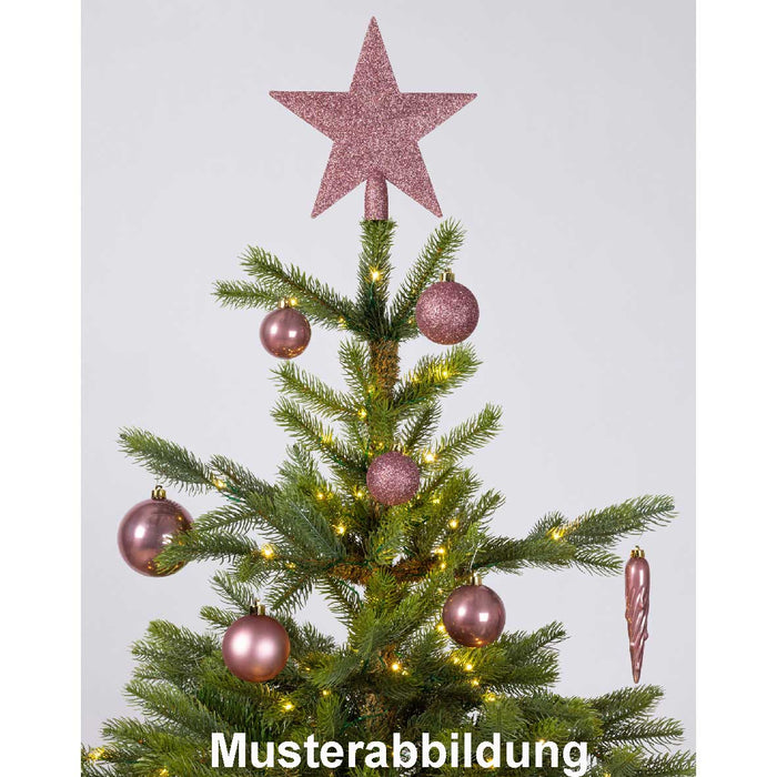 33 Christbaumkugeln Kunststoff Mix Spitze Stern Weihnachtskugeln