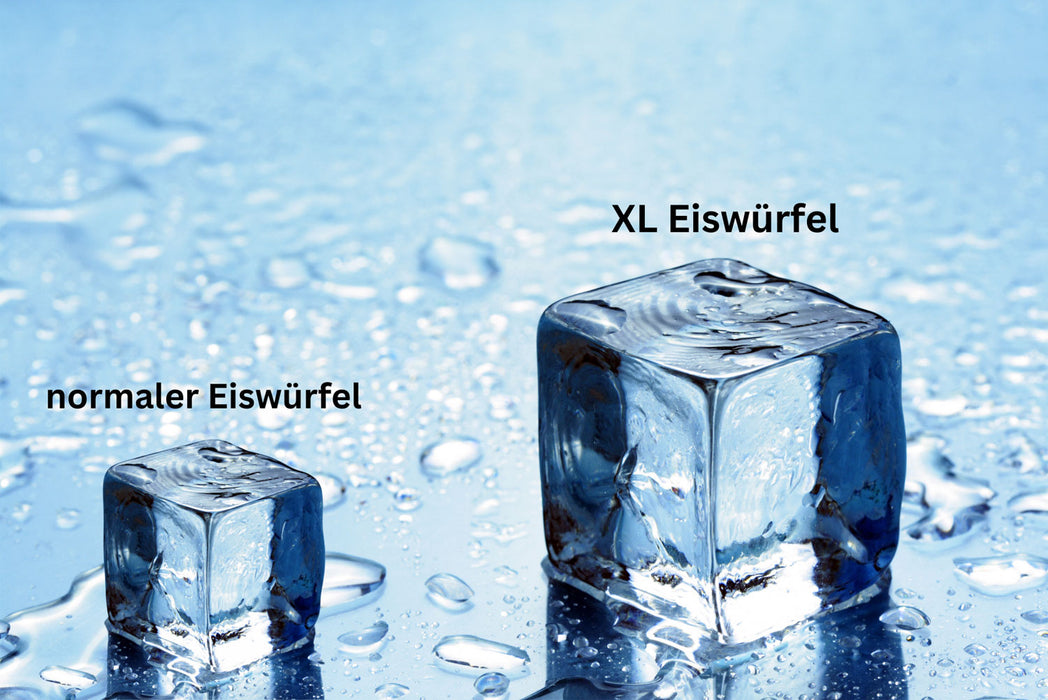 2x XL Silikon Eiswürfelformer 4cm große Würfel Eiswürfelform Eiswürfelbereiter