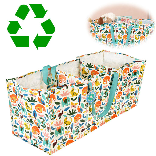 XXL 3-fach Recycelt Jumbo Bag Wilde Tiere 75cm Allzwecktasche Aufbewahrung