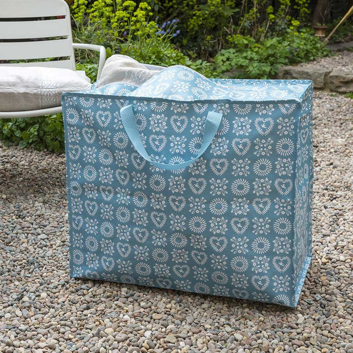 XXL Jumbo Bag Blue Friendship 55cm Recycled Allzwecktasche Einkaufstasche