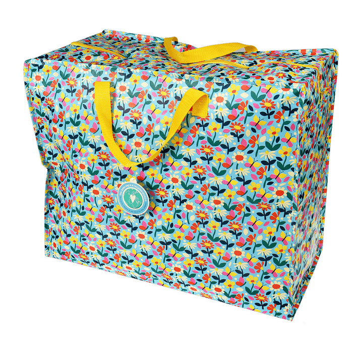 XXL Jumbo Bag Blumen 55cm Recycled Allzwecktasche Einkaufstasche