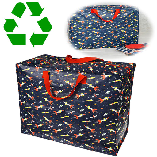 XXL Jumbo Bag Rakete 55cm Recycled Allzwecktasche Einkaufstasche