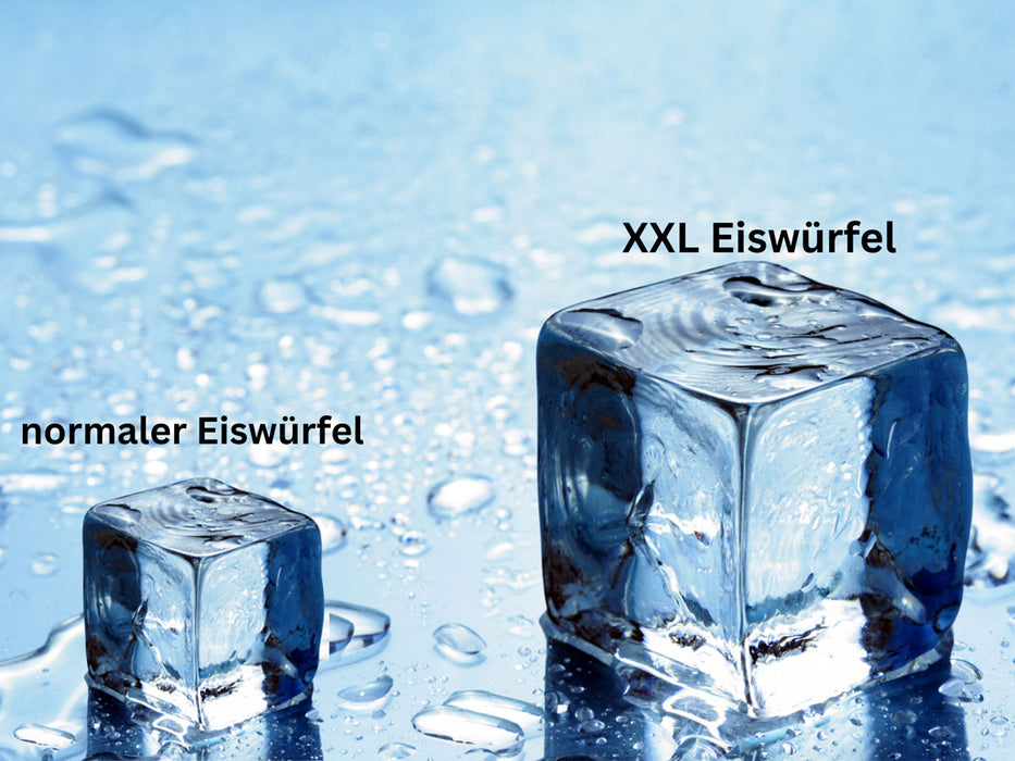 2x XXL Silikon Eiswürfelformer 5cm große Würfel Eiswürfelform Eiswürfelbereiter