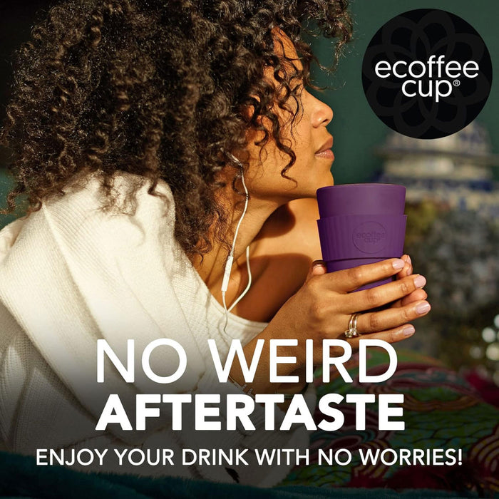 Ecoffee Cup 400ml Dark Energy Blau PLA Coffee to Go Becher Wiederverwendbar