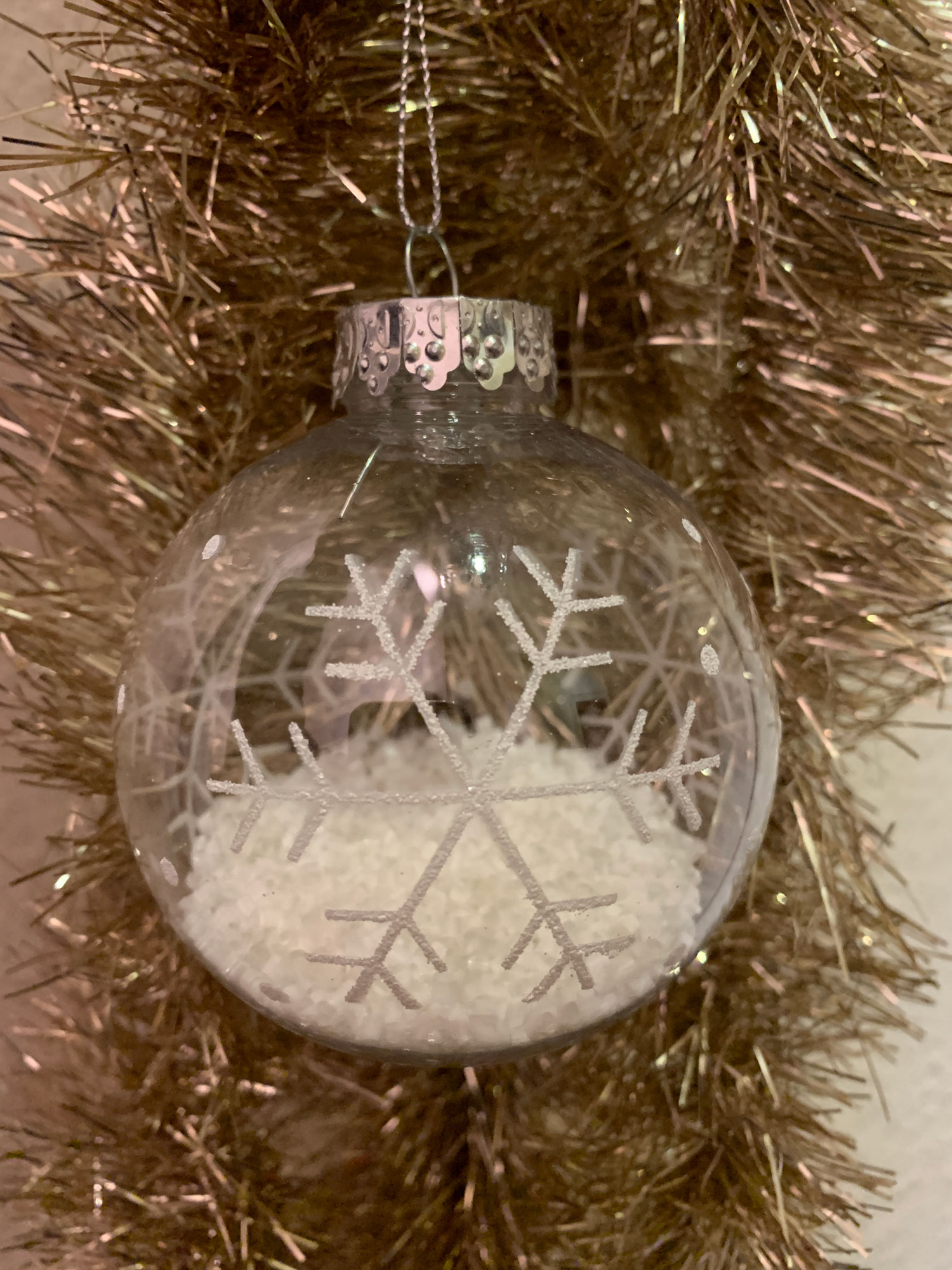 Kunststoff | Weihnachtskugeln Baumkugel 3 Gefüllt Dekokugel Design Klar 8cm LS-LebenStil
